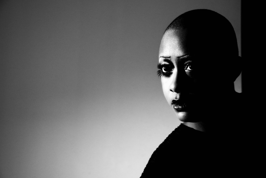 B&W image of Cecile McLorin Salvant